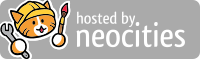 hosted by neocities sticker with Penelope the cat